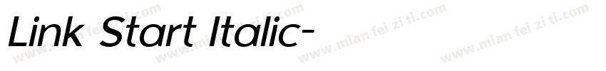 Link Start Italic字体转换